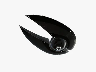 Alien Spaceship UFO I10 Full Black - Sci Fi Spacecraft Design Low-poly 3D model