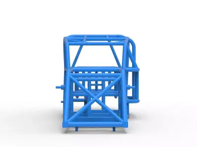 Frame of Mod Lite Race car Scale 1 to 25 3D print model