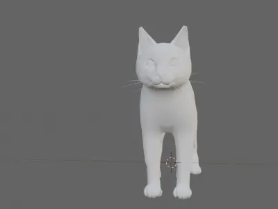 cat base mesh Free low-poly 3D model
