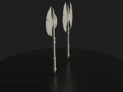 3d axe model two axes 3D model