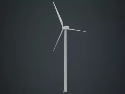 Wind Turbine 1B Low-poly 3D model
