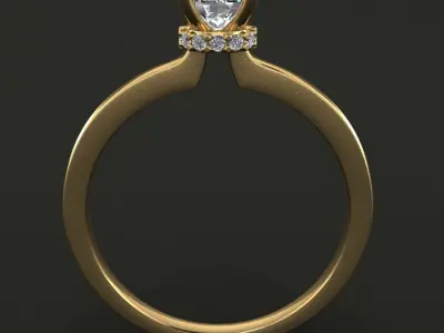Solitaire Infinity Diamond Bow Open Shank Engagement Ring 3D print model