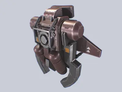 Scifi Jetpack Low-poly 3D model