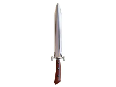 Realistic depiction of a medieval sword Low-poly 3D model