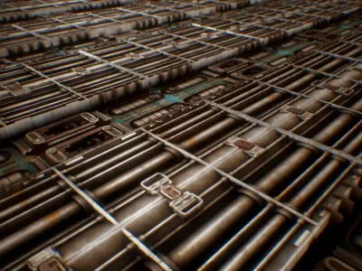 PBR Sci-Fi Industrial Texture 03 Low-poly 3D model