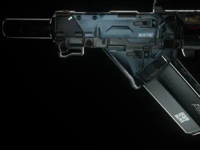 AIC Modular SMG Gun Low-poly 3D model