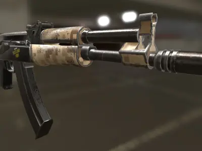 -AK47 ak - rifle in camouflage Free low-poly 3D model