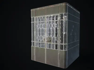 Old elevator Low-poly 3D model purchase