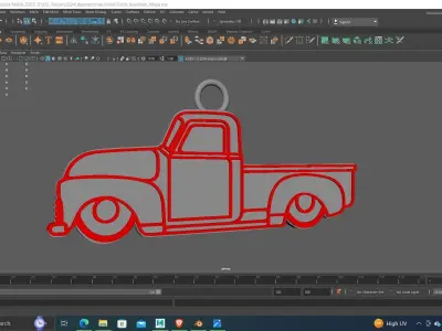 Truck Keychain Printing ready stl file 3D print model