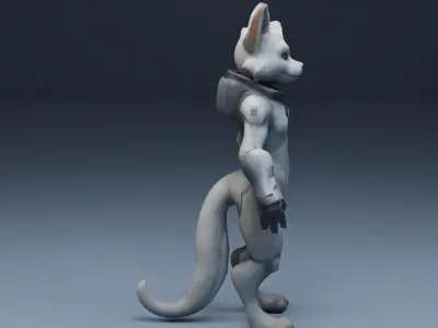 Rabbit Sci-fi Low-poly 3D model