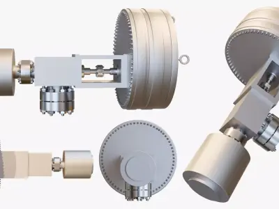 Rotary Mechanical Control Valve 3D model