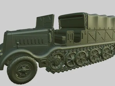 Sd Kfz 9 Zugkraftwagen 18t - FAMO 3D print model