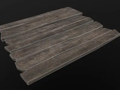 Old planks Free low-poly 3D model