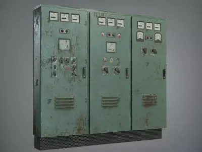 ELECTRIC PANEL - LOW POLY GAME ASSET Low-poly 3D model