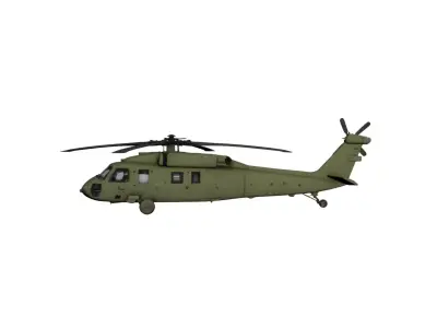 UH 60 Black Hawk Helicopter Military Transport Aircraft 3D model