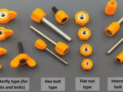 Handles for M3 to M6 bolts and screws 3D print model