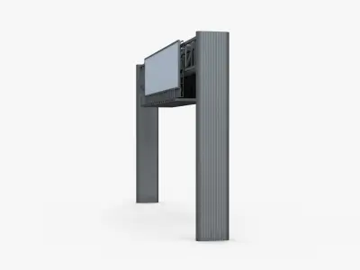 Billboard 4 Grey Low-poly 3D model