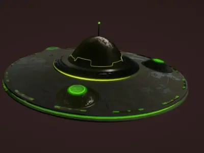  UFO With variations Low-poly 3D model