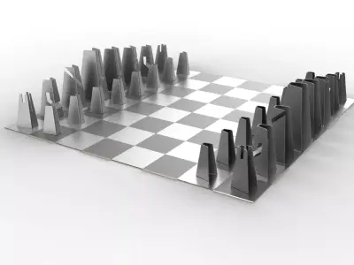 Modern Chess Set Free 3D print model