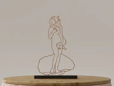 Escultura DE BOTTICELLI- EL NACIMIENTO DE VENUS 3D print model