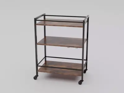 Trolley Storage Rack Low-poly 3D model purchase