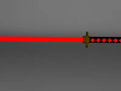 Sci-Fi Katana Low-poly 3D model purchase