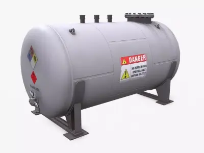 Fuel Tank Low-poly PBR Low-poly 3D model