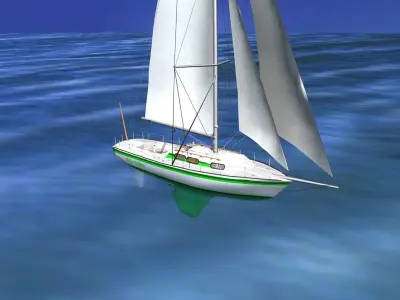30 Foot Sailboat V05 3D model