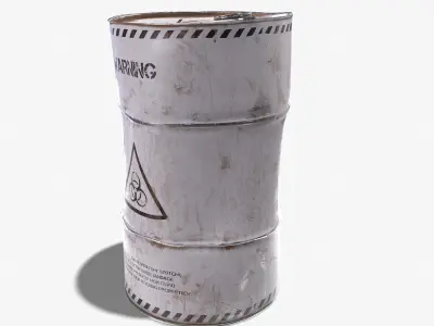 Damaged Crude Oil Barrel PBR Low-poly 3D model