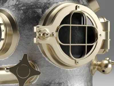Diver Helmet 3D model