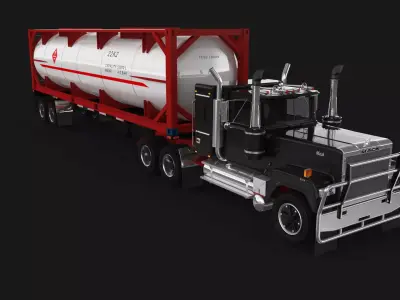 Super-Liner ISO Tank Trailer 3D model