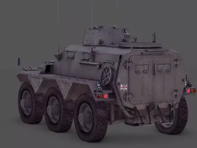 FV603 Saracen Armored Personnel Carrier British Army Cold War Low-poly 3D model