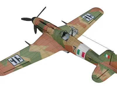 Fiat G55 Centauro Low-poly 3D model
