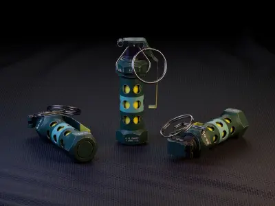 M84 Stun Grenade Low-poly 3D model