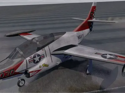 North American T-2C Buckeye 3D model