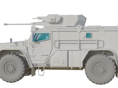 Typhoon VDV Russian Armored Transport With Full Interior Low-poly 3D model