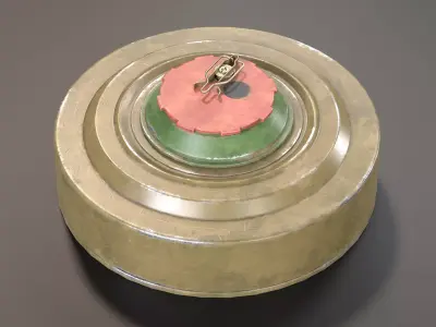 TM-62M Anti-Tank Mine Low-poly 3D model purchase