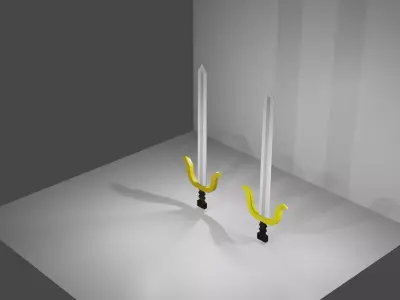 Sword pair of swords Free low-poly 3D model