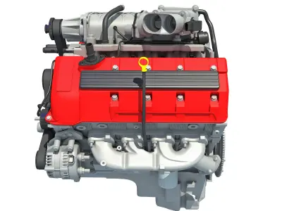 V8 Engine 3D model 2