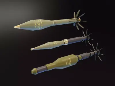 Pack of 3 Warheads Free low-poly 3D model