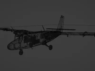 DHC-6 Samoa Airplane Edition  Low-poly 3D model
