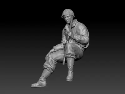 Military man ready to 3d print 3D model