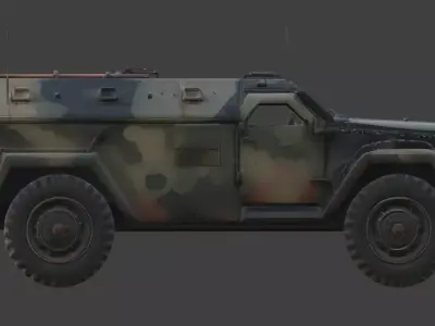 Necro-Tactical Armored Transport 3D Model Low-poly 3D model