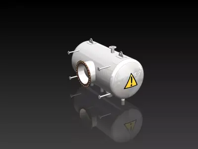 Horizontal Pressure Vessel Design 3D model