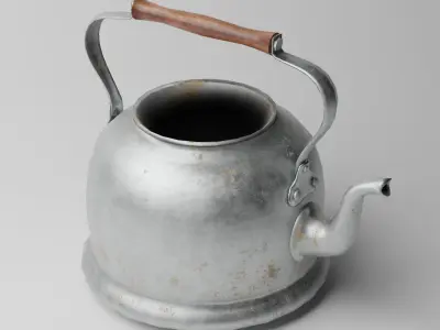 Tea Kettle 3D Model LOW-POLY Low-poly 3D model