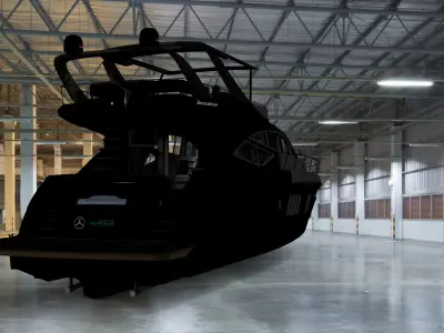 Yacht de luxe Mercedes 3D model