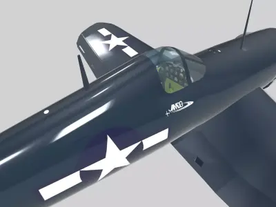 Chance Vought F4U-1D Corsair 3D model buy