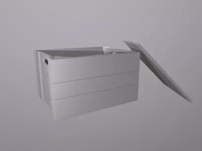 Antique Wood Crate Low-poly 3D model