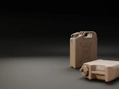 Canister - PBR Game Ready pair of wooden boxes Low-poly 3D model