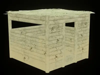 Pacific Bunker Low-poly 3D model